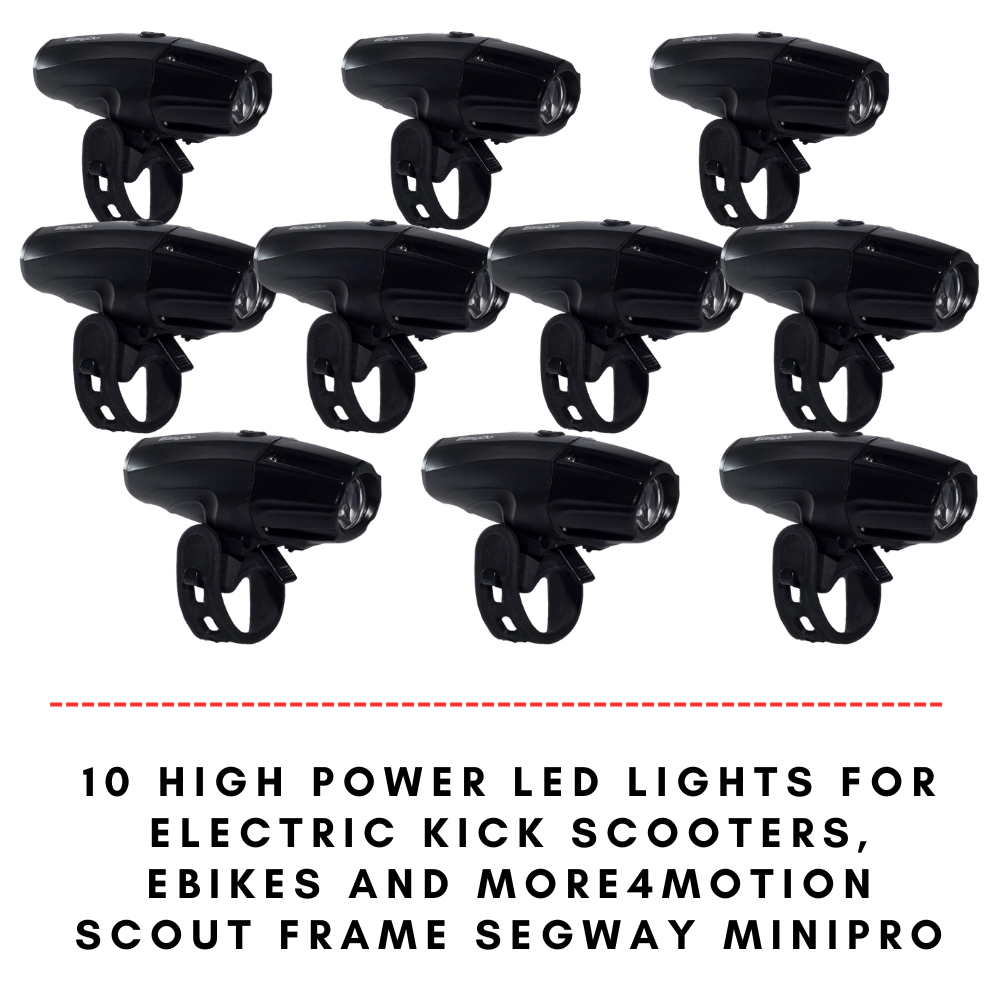 10 LED Lights for Electric Kick Scooters, eBikes and More4Motion Scout Segway miniPRO