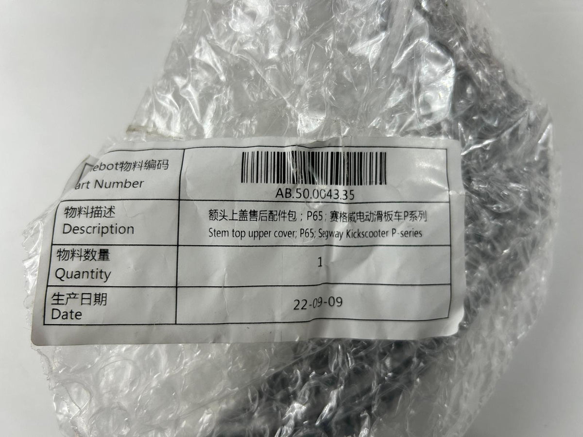 Stem top upper cover for Segway Kickscooter P-series - P65