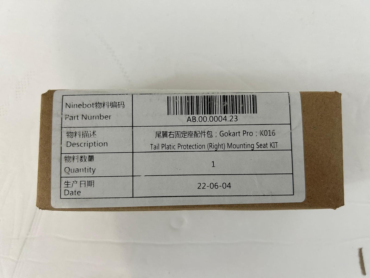 Tail wing fixed seat accessory kit for Gokart Pro (Right)