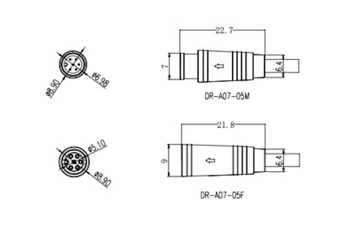 Spare Part - M7 Secure PVC 4 Pin IP65 Mini Male And Female Waterproof Cable Connector Plug For Ninebot Kick Scooters